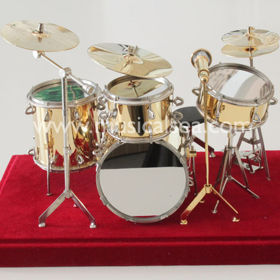 Golden Miniature Drum set